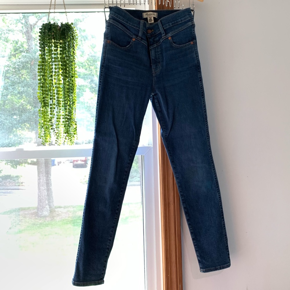 Madewell 10" high-rise skinny jeans in pine wash